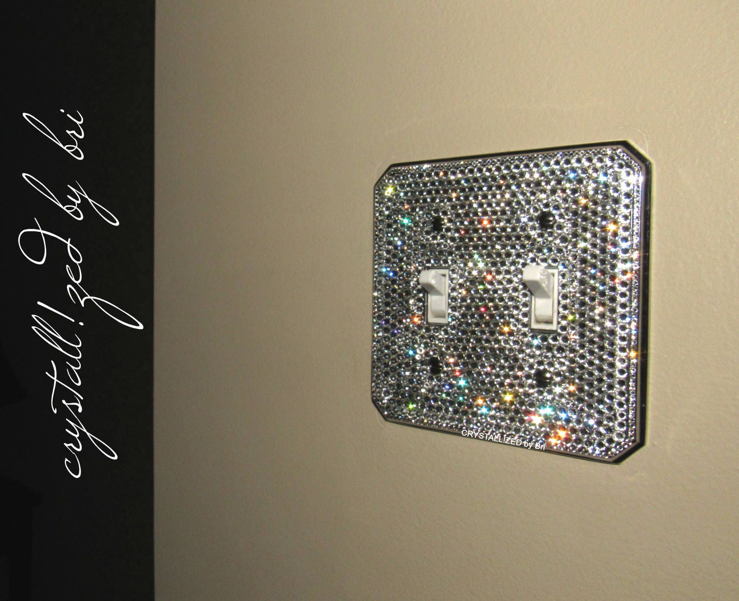 Custom CRYSTALLIZED Double Toggle Light Switch Plate Covers Etsy