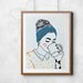 BUT FIRST COFFEE Art print, wall decoration coffee picture coffee love café coffee lover, high-quality fine art print in A4, which looks like embroidered 