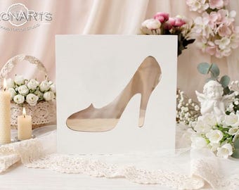 Cinderella's slipper Wedding Sand Ceremony Frame-Cinderella Unity shadow sand ceremony box-Sand Shadow Box Frame-Plywood Frame-Wedding Gift