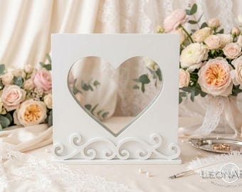 Wedding Sand Ceremony Set - Sand Ceremony Heart Frame - Unity shadow sand ceremony box - Sand Shadow Box Frame Stand