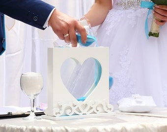 Hochzeit Sand Zeremonie Herz Rahmen-Einheit Schatten Sand Zeremonie Box-Sand Schatten Box Rahmen-rustic Sperrholz Herz Rahmen-Strand Hochzeit-Hochzeit Geschenk