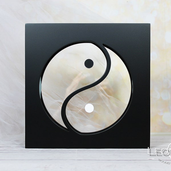 Yin yang Wedding sand ceremony frame-Black&White Unity shadow sand ceremony box-Yin yang Sand Shadow Box Frame-Wedding gift-Wedding ceremony