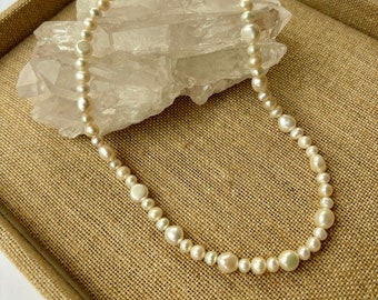 Mixed Freshwater Pearl Necklace with 14k Gold Filled Clasp | Bridal Jewelry | Gift for Mom | Freshwater Pearl Choker