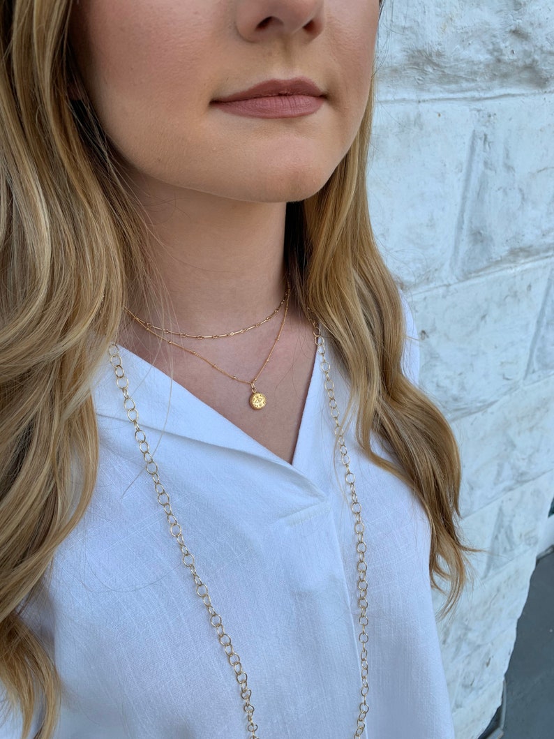 Dainty Layering Necklace Gold Filled Satellite Chain Gold Etsy
