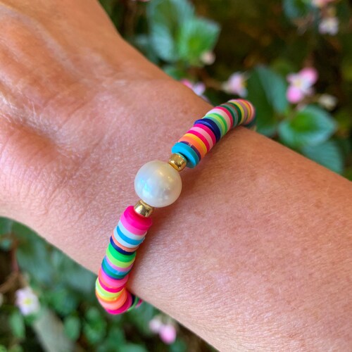 Nautical Rope Bracelet / Neon Pink Rope Bracelet / Gold Etsy