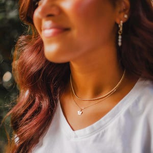 2mm Bead Necklace Dainty 14K Gold Filled Beaded Choker .925 Sterling Silver Bead Necklace Gold Ball Necklace Gift Idea for Her image 3