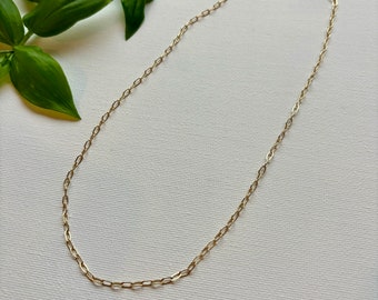 Mini Laken Choker | Dainty Gold Filled Paperclip Chain | 14k Gold Filled Paperclip Necklace | Paperclip Chain Necklace