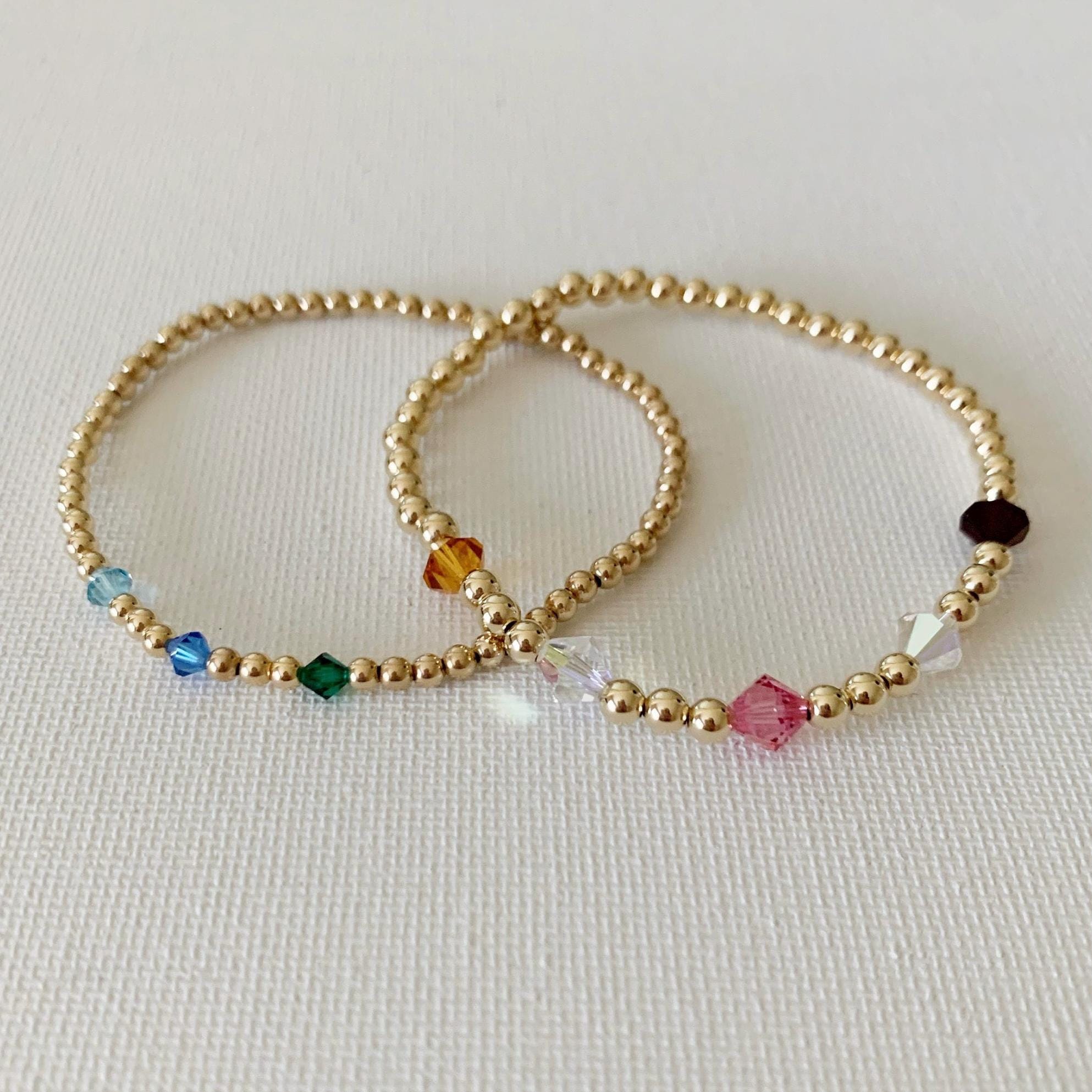 Mother's Ray Pregnancy Bracelet With Healing Crystals - Pregnancy Crystals - Moonstone Amethyst - 8mm Beads - Stretchy Cord - One Size Fits All - Congrats On Pregnancy Gifts Baby Shower