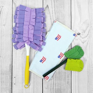 Spring Cleaning Starter Kit (SAVE 6.50!): Swiffer Style Duster and Mop Pad Refills that are ReUsable, Washable, Zero Waste, Made in USA