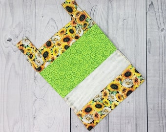 Kitchen Wet Bag Sunflowers Daisies and Mums waterproof and breathable Wet Bag for Dishclothes and UnPaper Towels, rags and towels