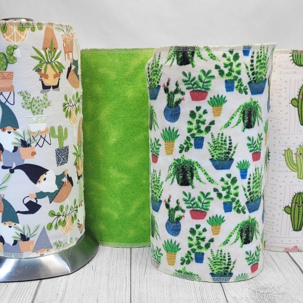 Succulents Collection UnPaper Towels- Set of 12 Paperless Towels, ReUsable Cloth Towel, Washable, Eco Friendly, Sustainable, Zero Waste