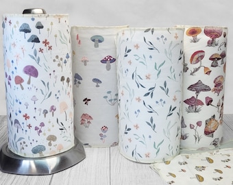 Mushrooms Collection Set 1 UnPaper  Paper Towels ReUsable Washable Sustainable Zero Waste