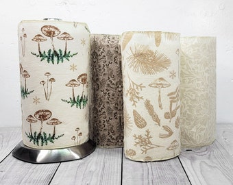 Mushrooms Collection Set 4 UnPaper  Paper Towels ReUsable Washable Sustainable Zero Waste