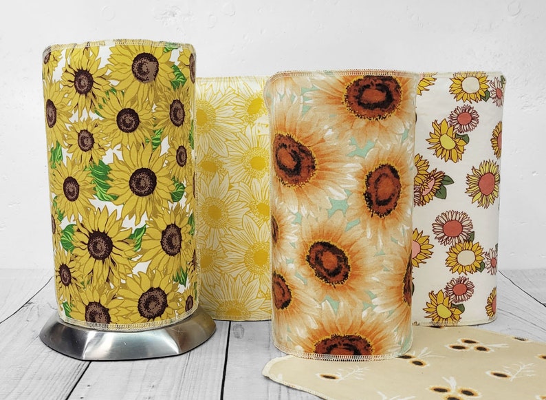 Sunflower Collection UnPaper Towels Set of 12 Paperless Towels, ReUsable Cloth Towel, Washable, Eco Friendly, Sustainable, Zero Waste image 1