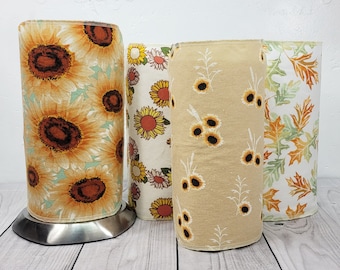 Autumn Sunflowers Collection UnPaper  Paper Towels ReUsable Washable Sustainable