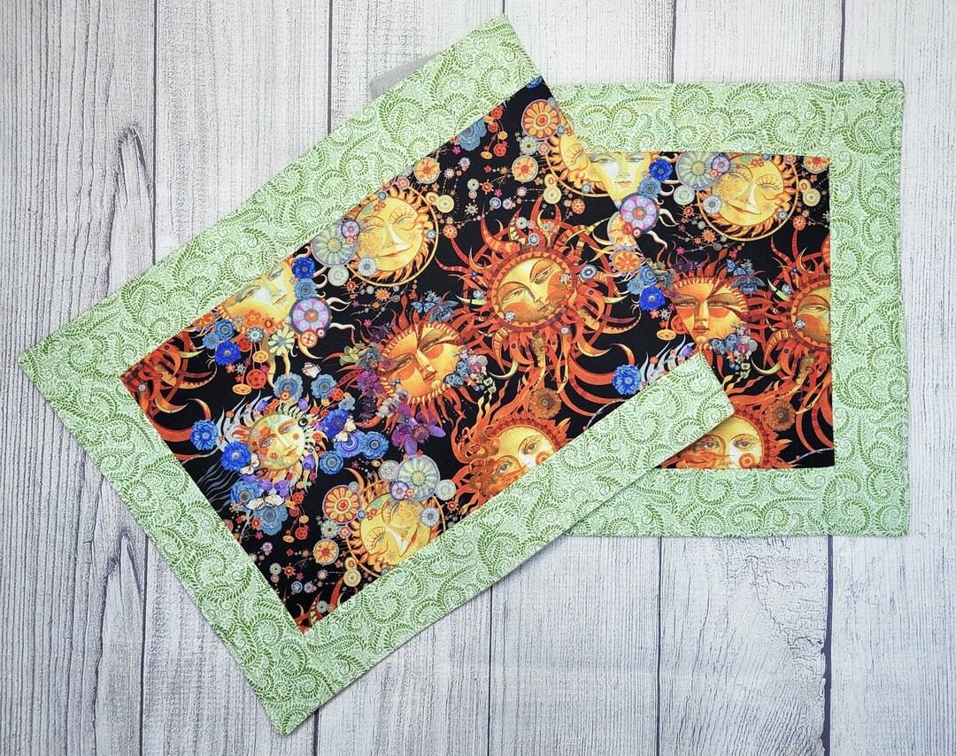 Season of the Sun Boho Hippy Table Runner Set of 4 6 8 Placemats Matching Table Decor Sets Etsy