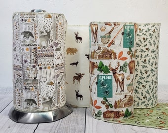 Deer Bear Moose UnPaper Paper Towels Lodge Cabin and Lake House ReUsable Washable Sustainable