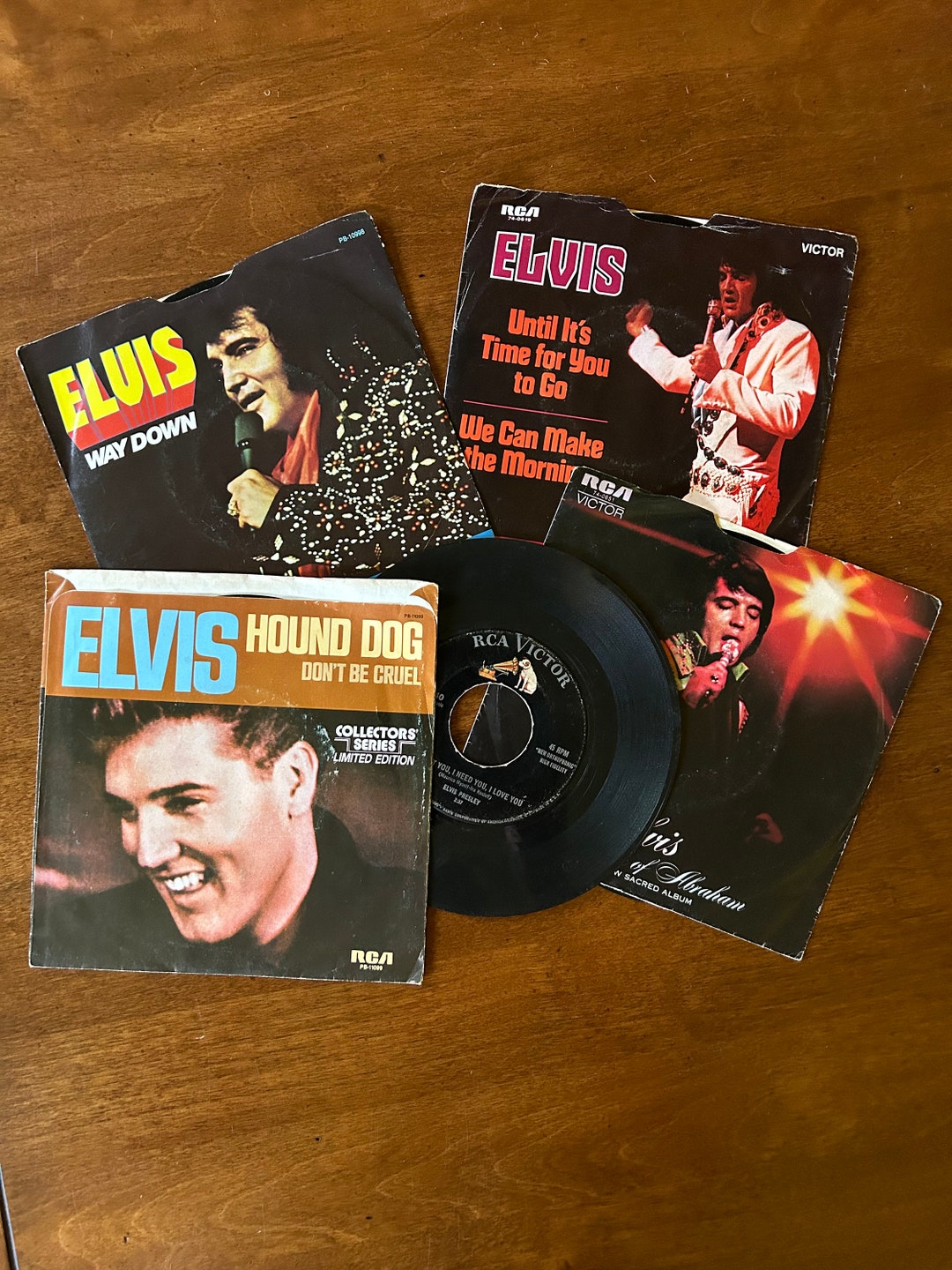 Vintage Elvis Presley 45s Records, Included in Sale Are All 5 Shown in