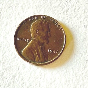 1946 Wheat Penny, NO Mark, rare penny, circulated currency, highly collectible penny