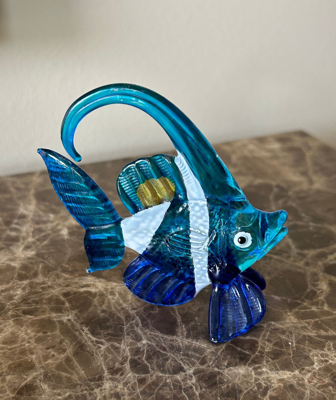 Vintage Blown Glass Blue Glass Fish Figuring, Beautiful Blanko Blue ... - Value Of Rare Blue Glass Fish