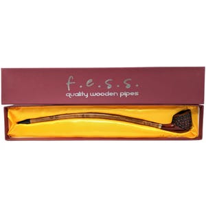 15&quot; FESS Cherry Rustic Churchwarden Gandalf Hand Pipe