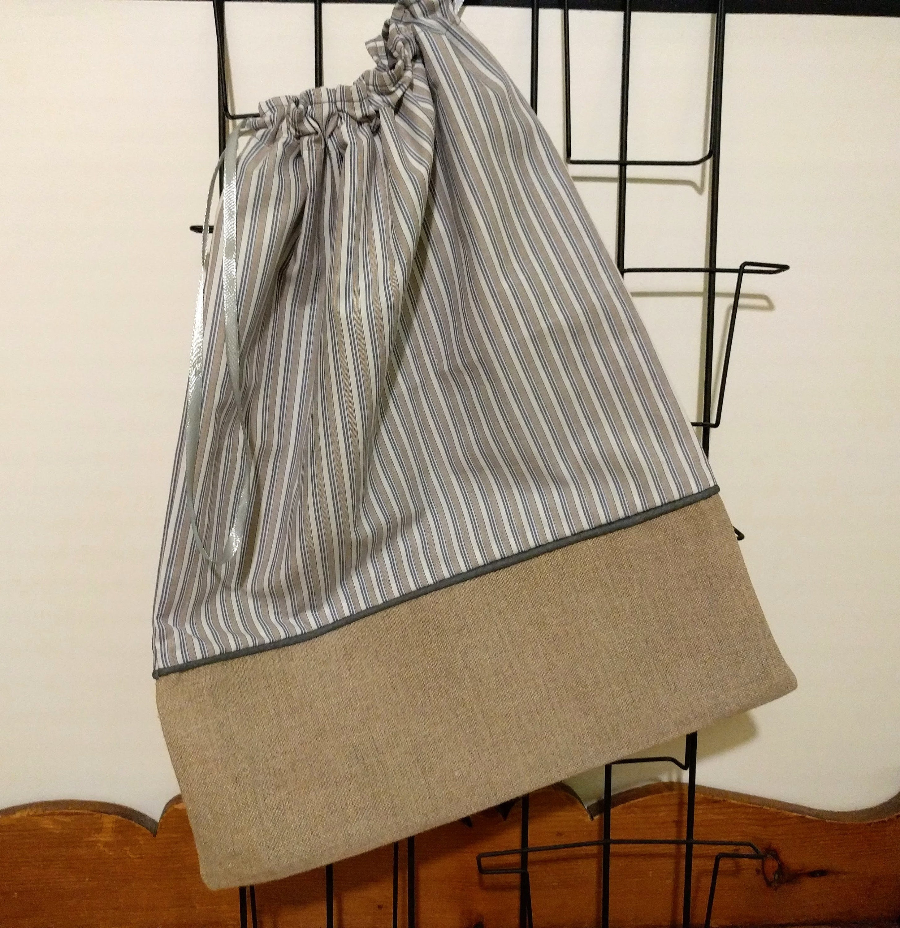 Sac à Linge, Sac Jouets, Pochon Lin/Coton Doublé