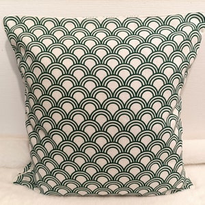 Piped cushion cover geometric patterns Scandinavian style in cotton 40x40 cm