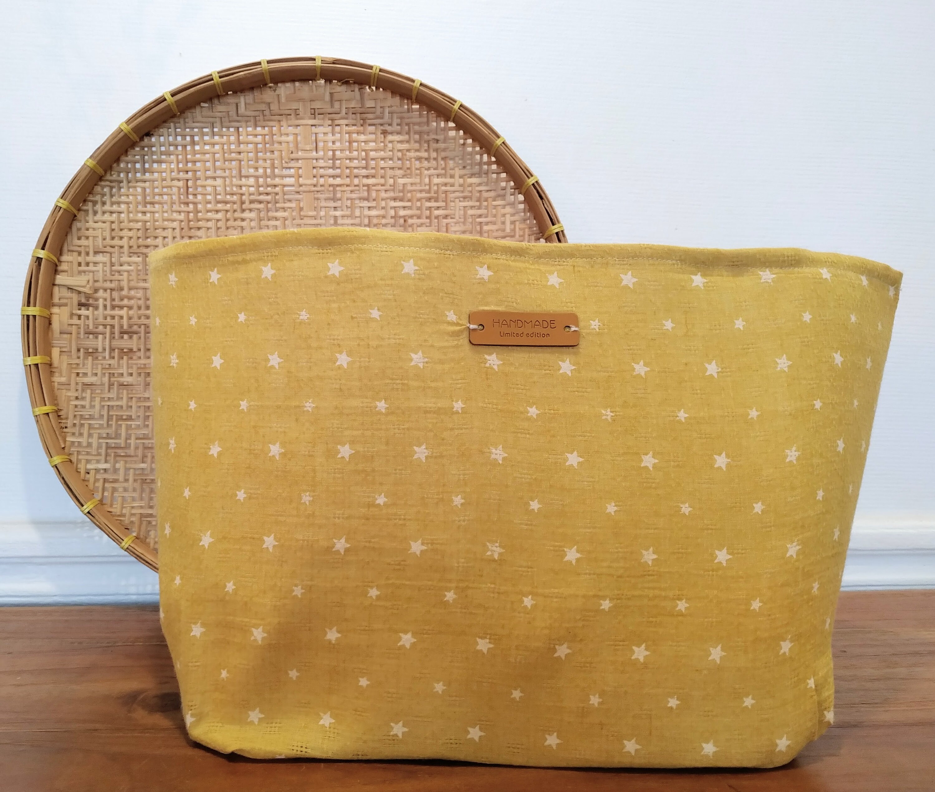 Vide-Poches/Panier de Rangement Coton/Lin Taille Xxl