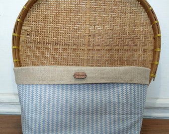 Pocket tray / Cotton/linen storage basket