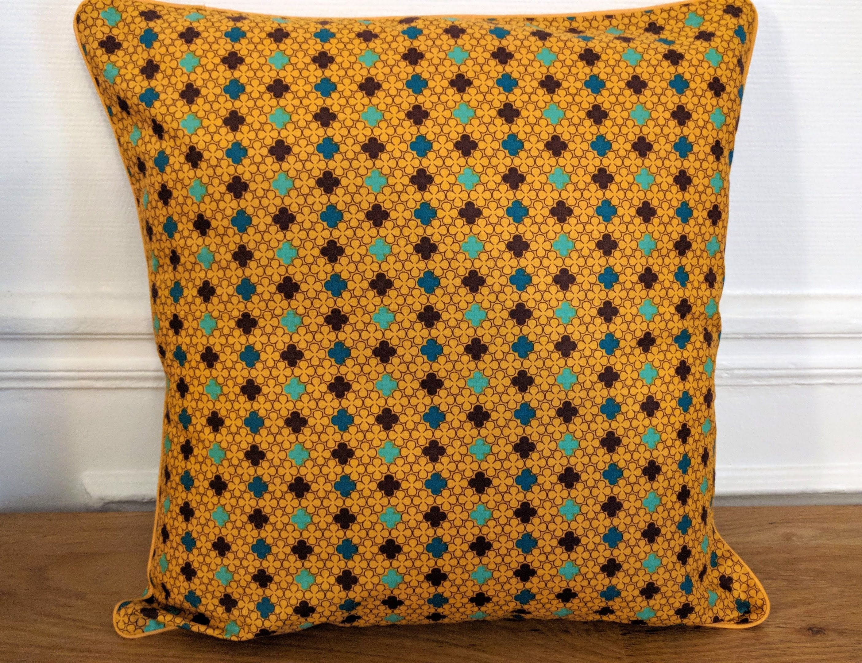 Housse de coussin portefeuille avec passepoil 40x40 cm - Etsy Polska