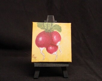 Original 3X3  Mini Acrylic Painting By Becky Mitchell