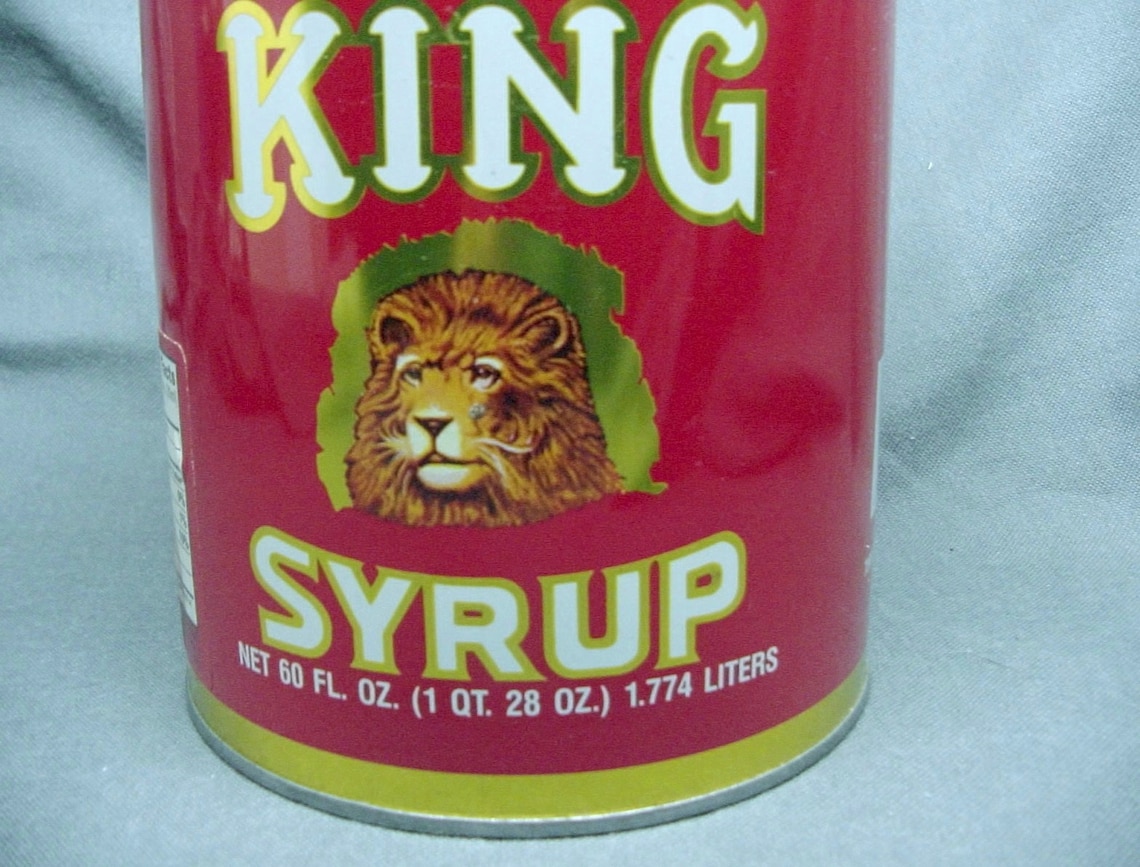 Vintage King Syrup Tin 1 quart 28 oz Etsy