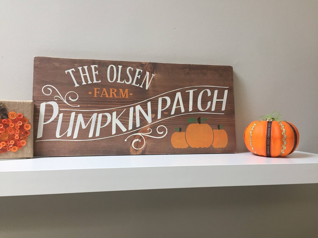 Pumpkin Patch Sign/ Personalized Pumpkin Patch Sign/ Family - Etsy