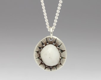 Small Perranuthnoe Talisman Pendant - Handcut Cornish Quartz - Silver - Delicate Pendant - Unisex Jewellery - Handmade in Cornwall