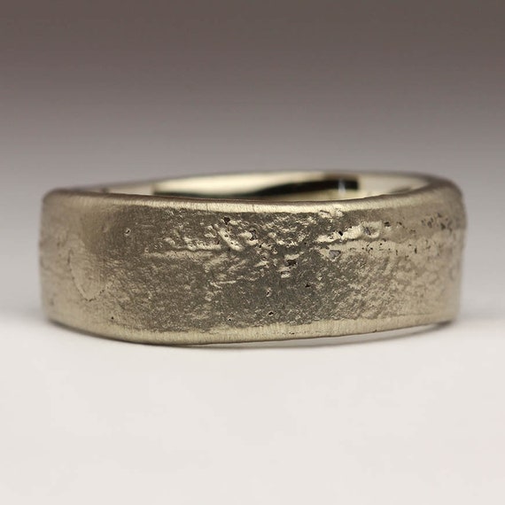 9ct white gold mens best sale ring