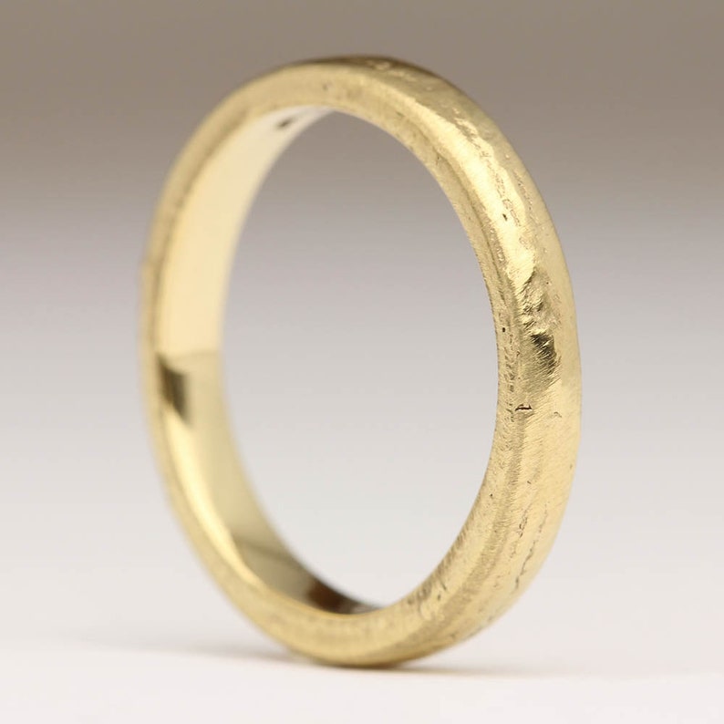 18ct Gold Wedding Ring 3mm Flat Gold Ring Recycled Gold Etsy Australia
