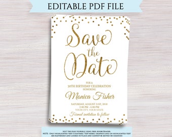 40th Save The Date Etsy