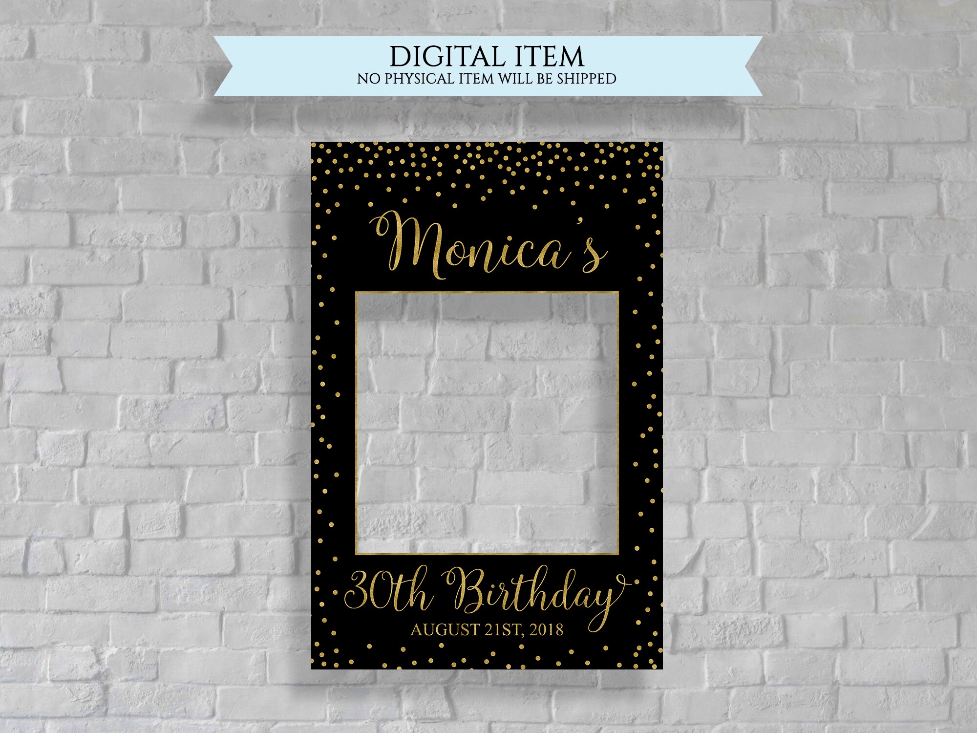 Birthday Photo Booth Frame Birthday Party Photo Prop Frame Etsy