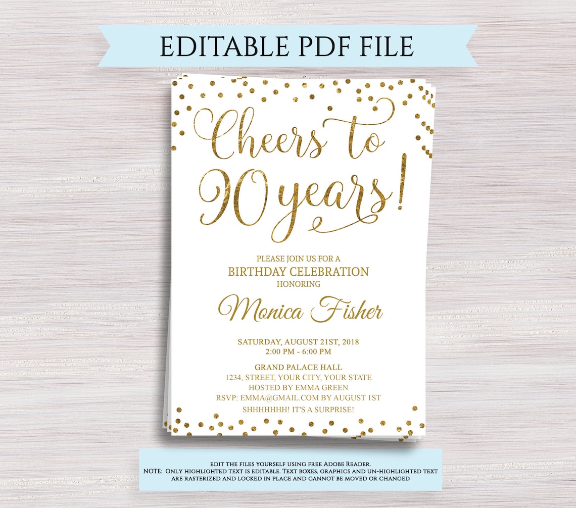 editable-90th-birthday-party-invitation-template-cheers-to-90-etsy