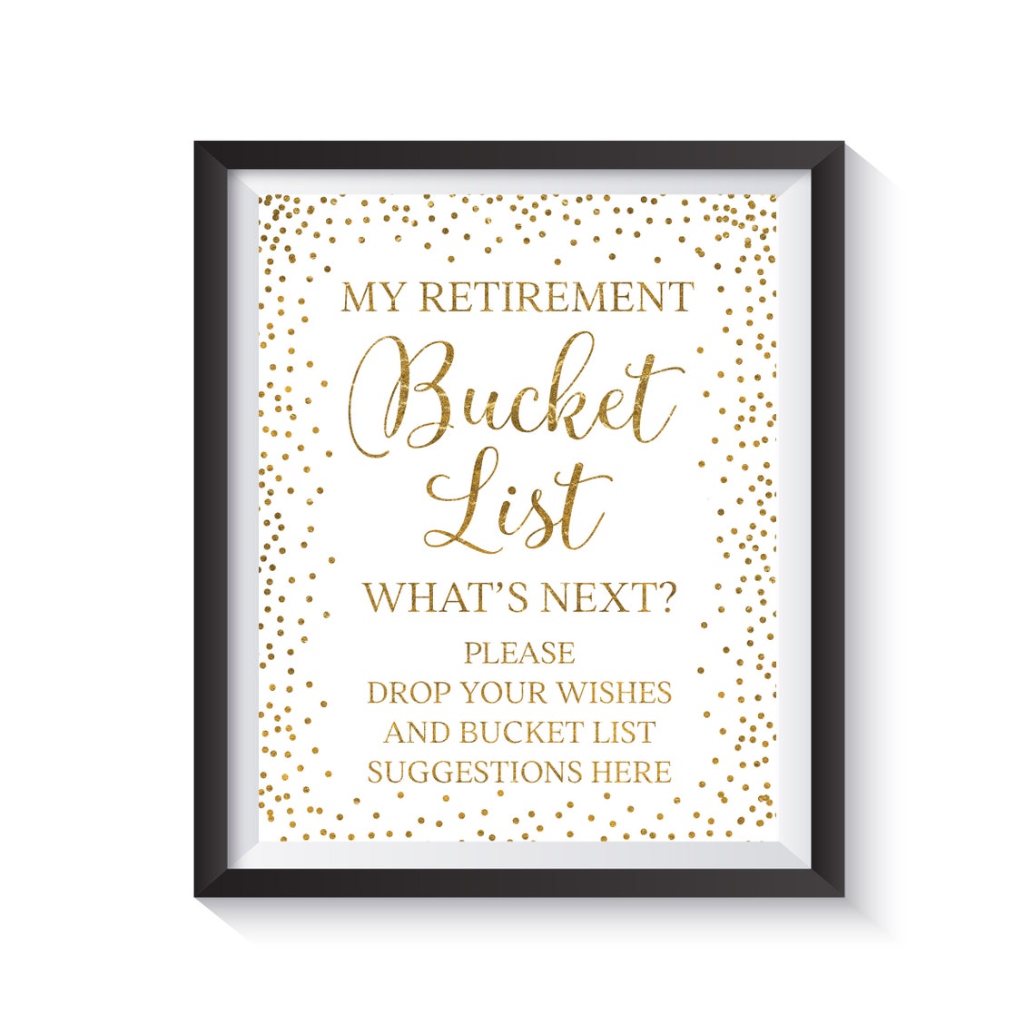 Retirement Bucket List Sign Retirement Advice and Wishes Etsy