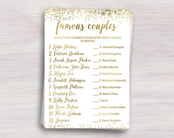 Famous Couple Quiz Etsy