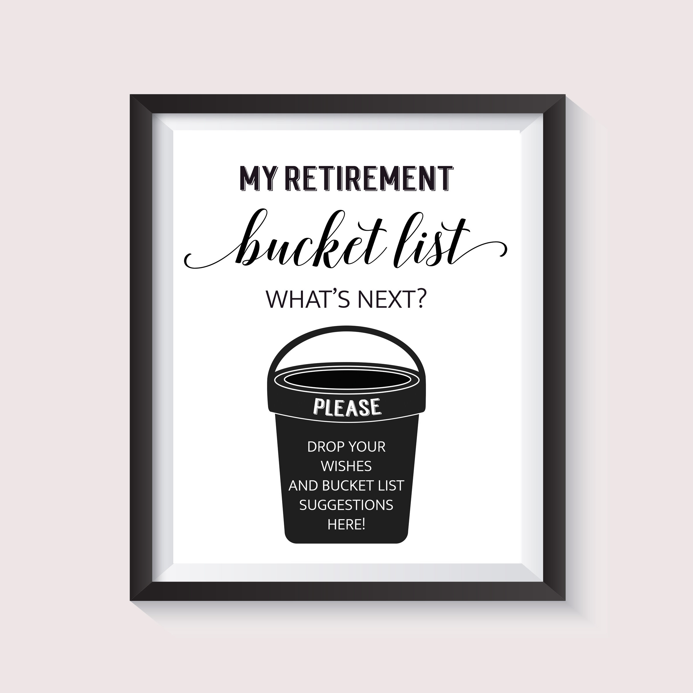 Retirement Bucket List Sign Retirement Advice and Wishes Etsy