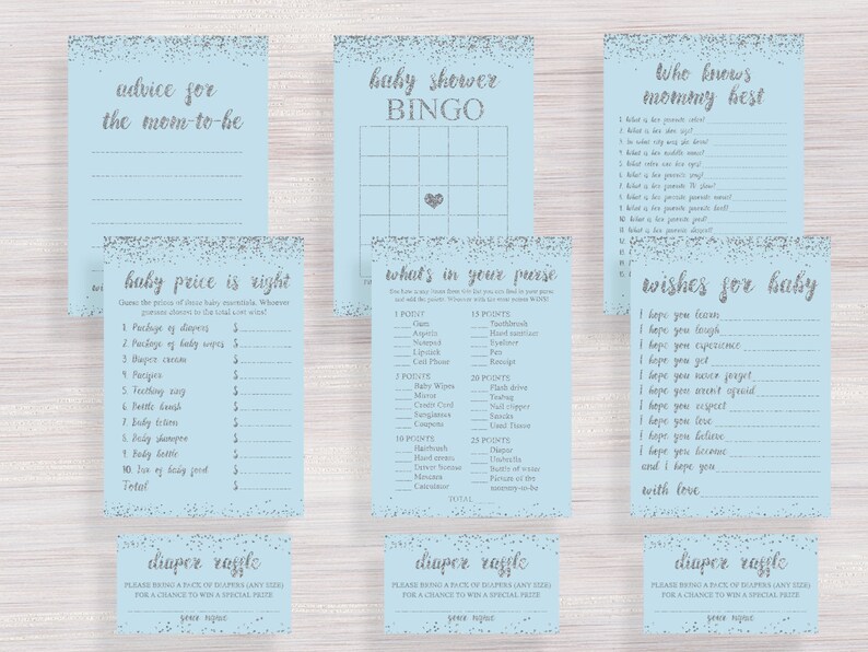 Baby Shower Games Package Funny Baby Shower Games Set Boy Etsy Baby Shower Games Package Funny Baby Shower Games Set Boy Etsy