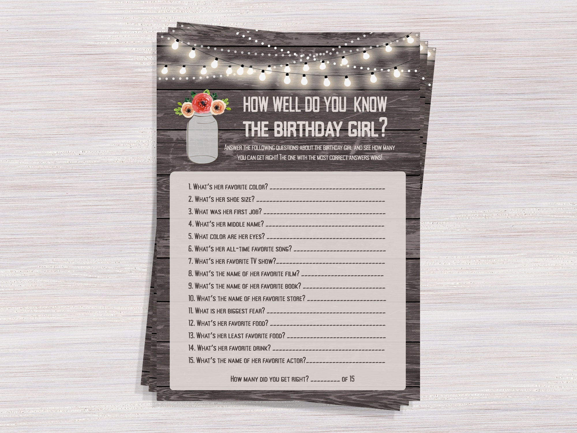 Home Garden Party Games Activities How Well Do You Know The 50th Birthday Girl Quiz New Design New Questions Institut Pyrene Fr
