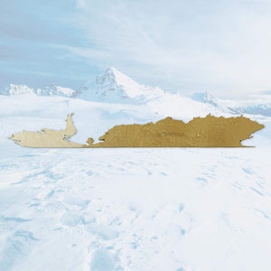 Antarktis 2-Schicht Holzplatte - handgefertigte Holzdekoration für Ihr Wohnzimmer, Büro oder Flur
