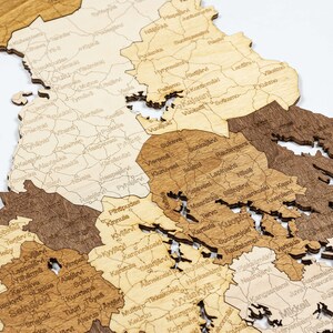 Wooden Map of Finland large multicolour 3D wall decoration art for your room, hall, office, living room or cottage image 3
