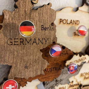 Country Flagges Pinnnadeln - markiere Orte, die du besucht hast oder eines Tages besuchen möchtest