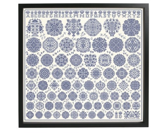 Grand Vierlanden Sampler: Customizable Cross Stitch Pattern (Digital Download)