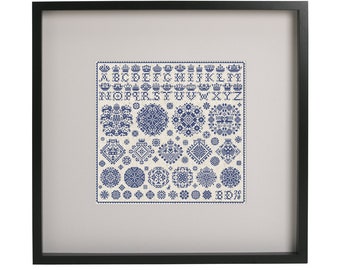 Kleiner Vierlanden Sampler: German Cross Stitch Pattern (PDF)