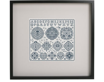 Schädel Vierlanden: Spooky Skull Cross Stitch Pattern (PDF)